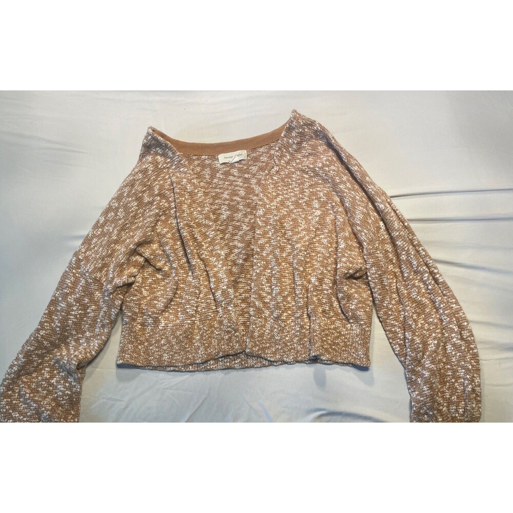 Treasure And Bond Beige Marled Knit Cardigan